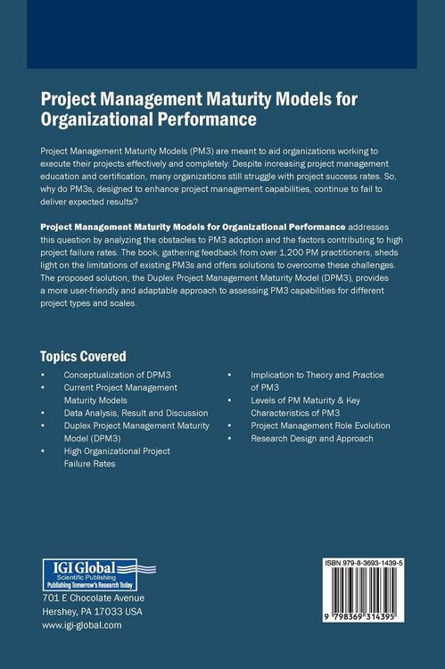 Produktbild: Project Management Maturity Models for Organizational Performance