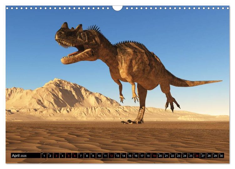 Produktbild: Dinosaurier. Urzeitliche Giganten (Wandkalender 2026 DIN A3 quer), CALVENDO Monatskalender