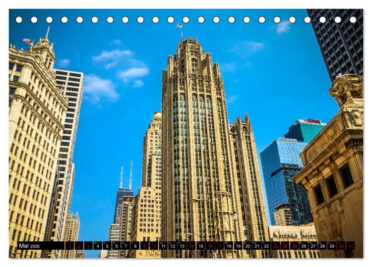 Produktbild: Chicago Impressionen (Tischkalender 2026 DIN A5 quer), CALVENDO Monatskalender