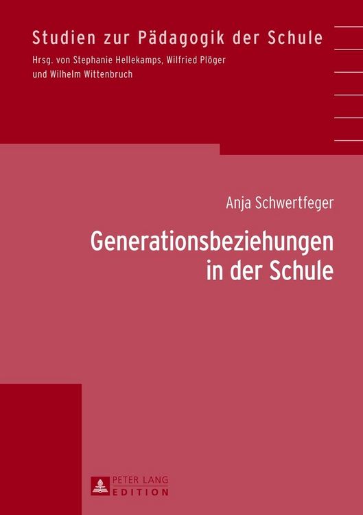 Produktbild: Generationsbeziehungen in der Schule