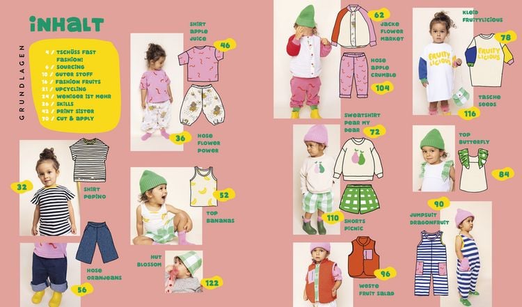 Produktbild: Fashion Fruits &ndash; N&auml;hen f&uuml;r Kids! 15 Teile, eine Kollektion: Sag Tsch&uuml;ss zur Fast Fashion!