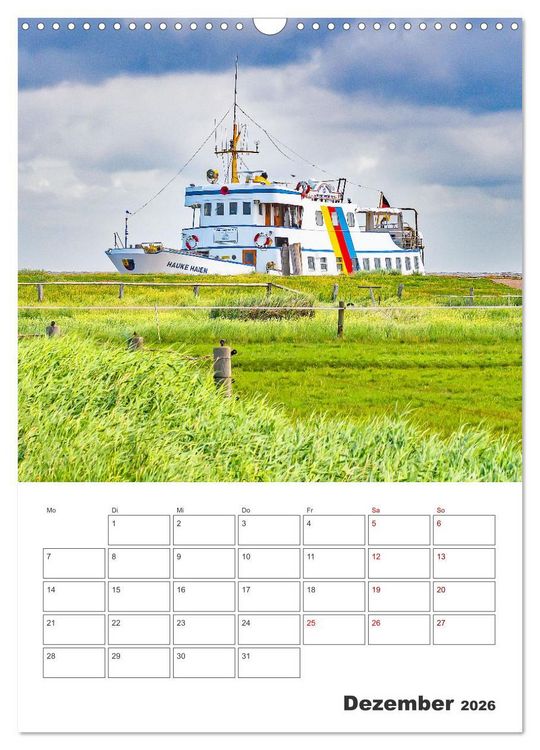 Produktbild: Hallig Hooge - Reiseplaner (Wandkalender 2026 DIN A3 hoch), CALVENDO Monatskalender