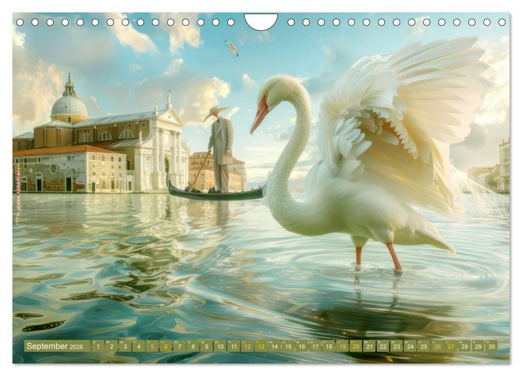 Produktbild: Theatralische surreale Szenen im venezianischen Stil (Wandkalender 2026 DIN A4 quer), CALVENDO Monatskalender