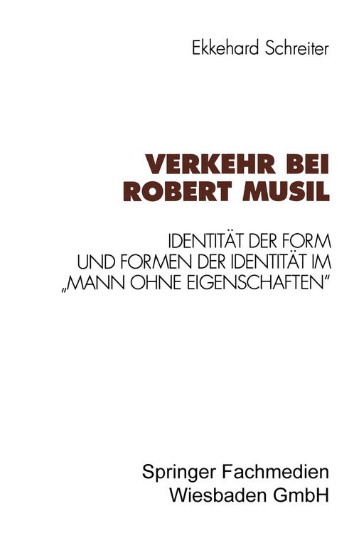 Produktbild: Verkehr bei Robert Musil