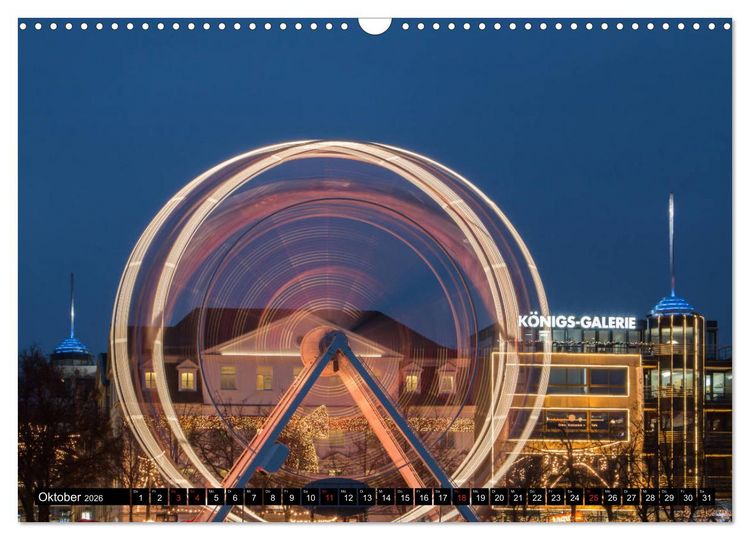 Produktbild: Kassel bei Nacht (Wandkalender 2026 DIN A3 quer), CALVENDO Monatskalender