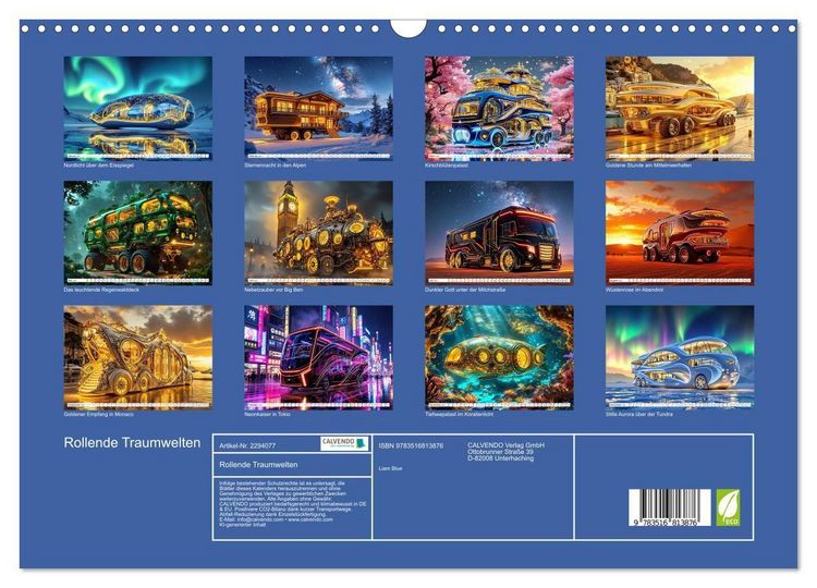 Produktbild: Rollende Traumwelten (Wandkalender 2027 DIN A3 quer), CALVENDO Monatskalender