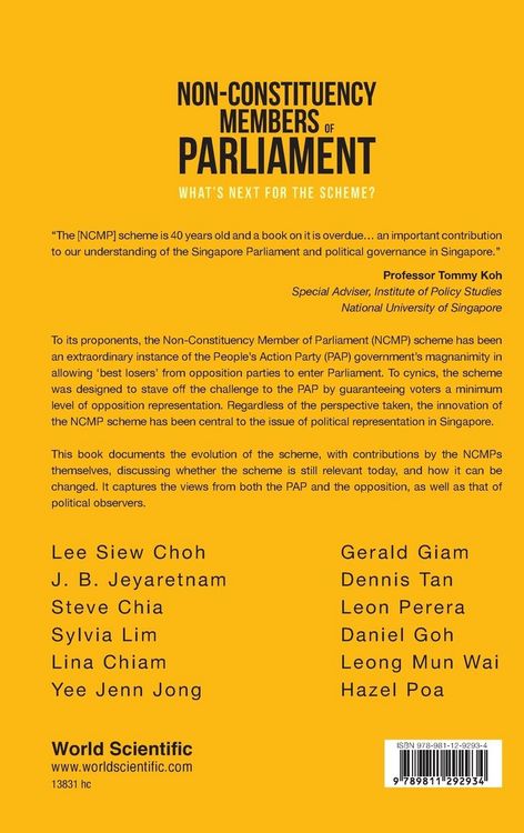 Produktbild: NON-CONSTITUENCY MEMBERS OF PARLIAMENT