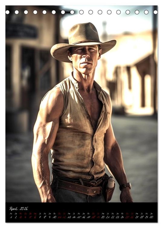 Produktbild: Starke Cowboys (Tischkalender 2026 DIN A5 hoch), CALVENDO Monatskalender
