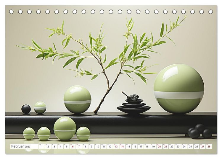 Produktbild: Einklang und Harmonie (Tischkalender 2027 DIN A5 quer), CALVENDO Monatskalender