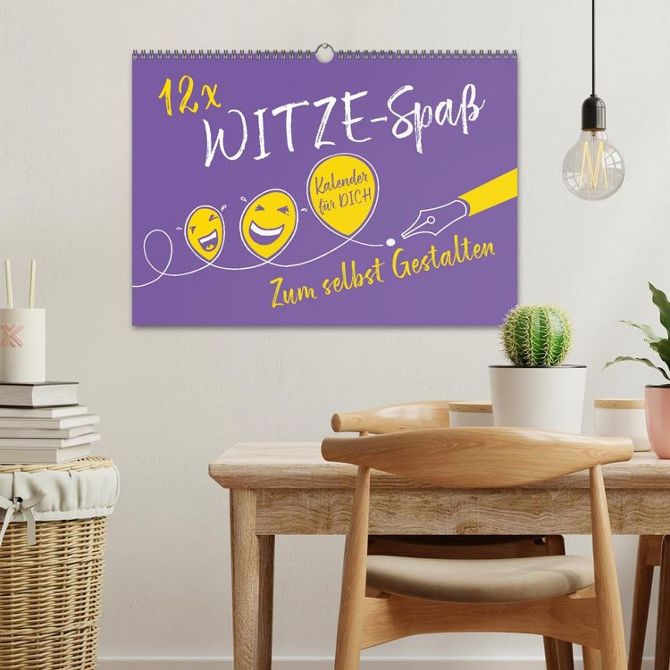 Produktbild: 12 x WITZE-Spa&szlig; - Bastelkalender (Wandkalender 2026 DIN A3 quer), CALVENDO Monatskalender