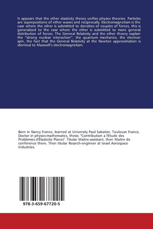 Produktbild: Unification of Physics by the Ether Elasticity Theory