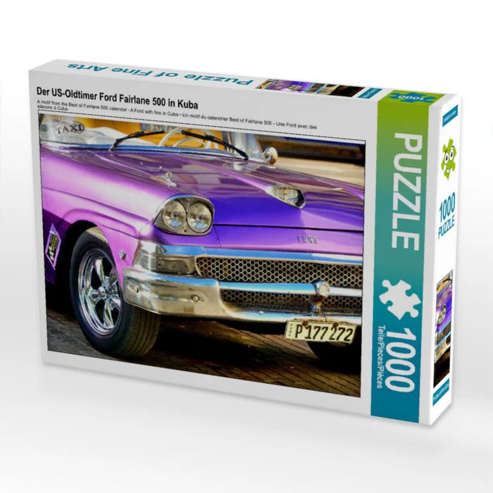 Produktbild: CALVENDO Puzzle Ein Motiv aus dem Kalender Best of Fairlane 500 - Ein Ford mit Flossen in Kuba | 1000 Teile Lege-Gr&ouml;&szlig;e 64x48cm Foto-Puzzle f&uuml;r gl&uuml;ckliche Stunden