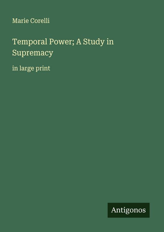 Produktbild: Temporal Power; A Study in Supremacy