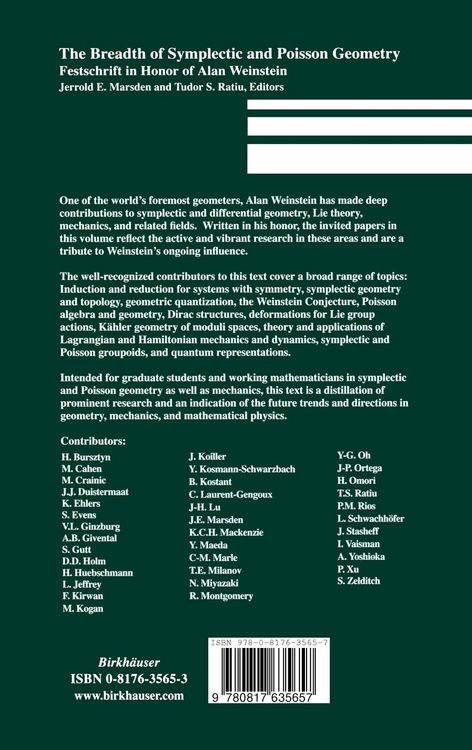 Produktbild: The Breadth of Symplectic and Poisson Geometry