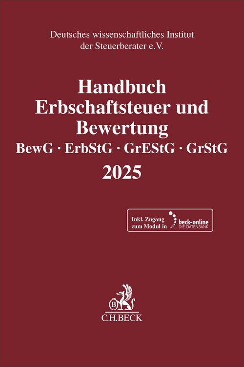 Produktbild: Handbuch Erbschaftsteuer und Bewertung 2025. BewG, ErbStG, GrEStG, GrStG 2025