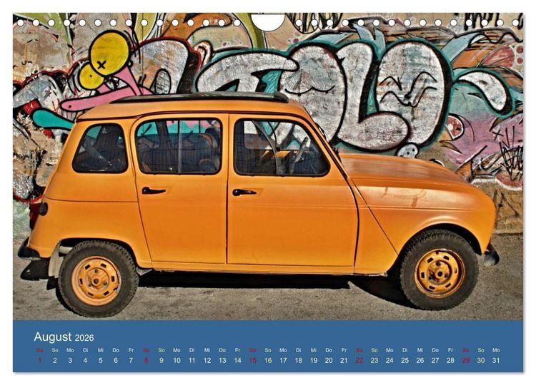 Produktbild: Kultauto aus Frankreich - Renault 4 (Wandkalender 2026 DIN A4 quer), CALVENDO Monatskalender