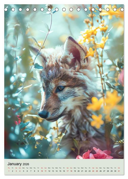 Produktbild: Baby Wildlife (Desk Calendar 2026 DIN A5 portrait), CALVENDO 12 Month DeskCalendar