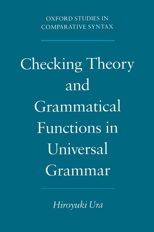 Produktbild: Checking Theory and Grammatical Functions in Universal Grammar