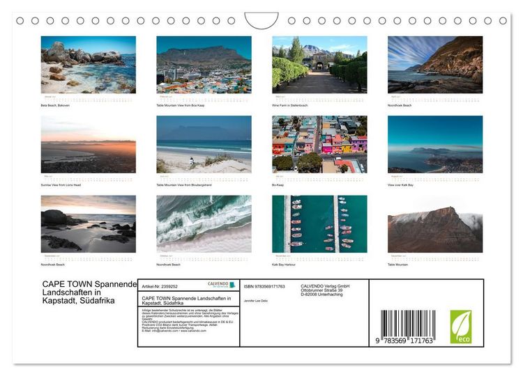 Produktbild: CAPE TOWN Spannende Landschaften in Kapstadt, S&uuml;dafrika (Wandkalender 2027 DIN A4 quer), CALVENDO Monatskalender