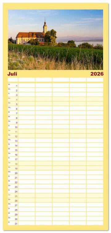 Produktbild: Familienplaner 2026 - Momente am Bodensee mit 5 Spalten (Wandkalender, 21 x 45 cm) CALVENDO