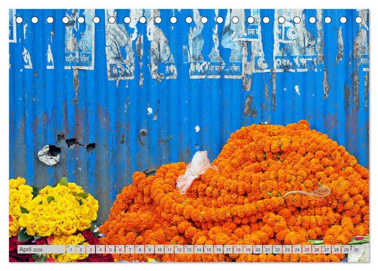 Produktbild: Farbenfrohes Bangladesch (Tischkalender 2026 DIN A5 quer), CALVENDO Monatskalender