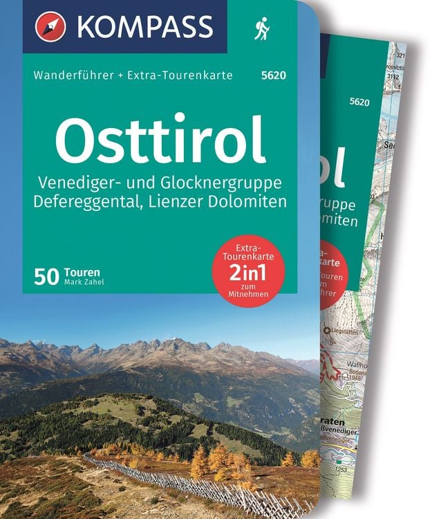 Produktbild: KOMPASS Wanderf&uuml;hrer Osttirol, Venediger- und Glocknergruppe, Defereggental, Lienzer Dolomiten, 50 Touren