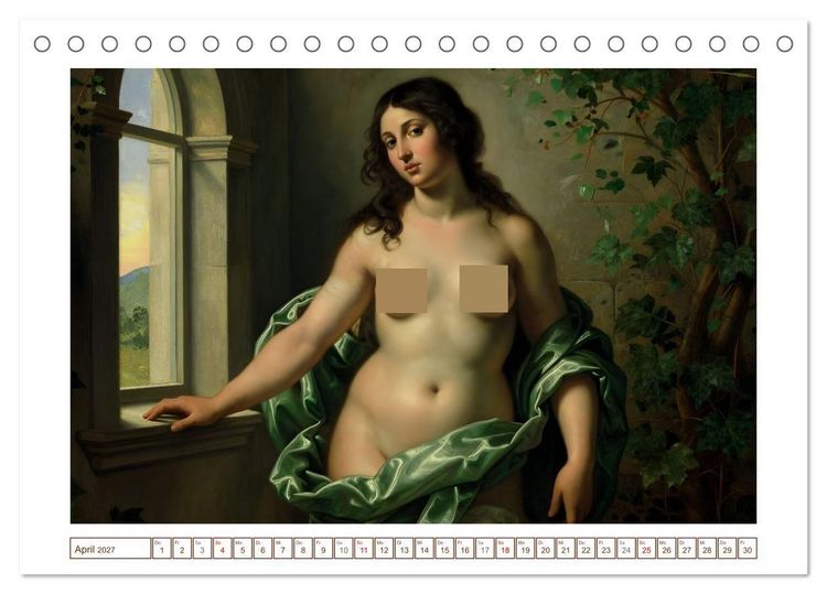 Produktbild: Sch&ouml;nheit ohne Schleier - Barock (Tischkalender 2027 DIN A5 quer), CALVENDO Monatskalender