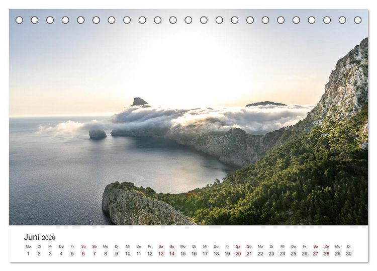 Produktbild: Mallorca - Eine traumhafte Reise nach Spanien. (Tischkalender 2026 DIN A5 quer), CALVENDO Monatskalender
