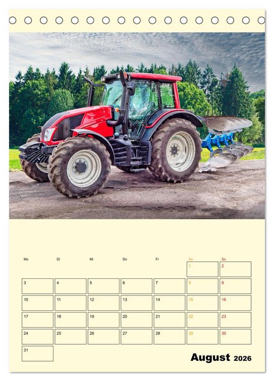 Produktbild: Traktor Giganten (Tischkalender 2026 DIN A5 hoch), CALVENDO Monatskalender