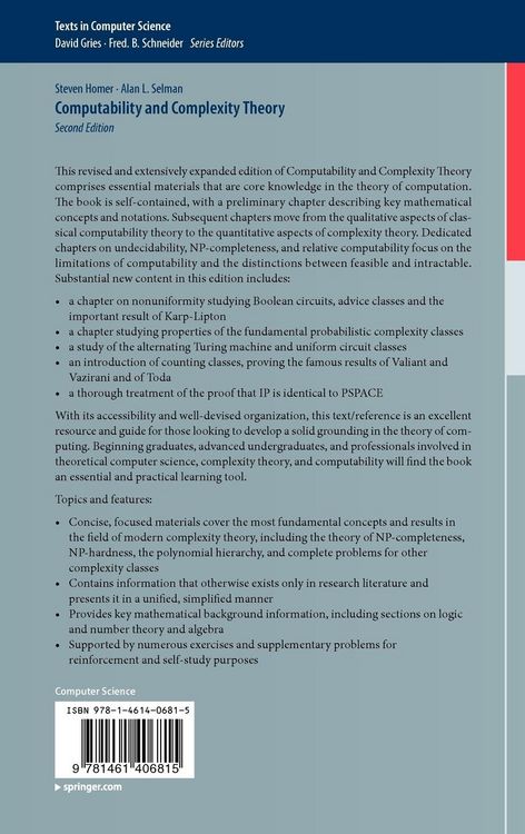 Produktbild: Computability and Complexity Theory