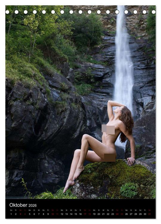 Produktbild: Wasserf&auml;lle im Tessin - Aktaufnahmen an sch&ouml;nen Wasserf&auml;llen in der S&uuml;dschweiz (Tischkalender 2026 DIN A5 hoch), CALVENDO Monatskalender