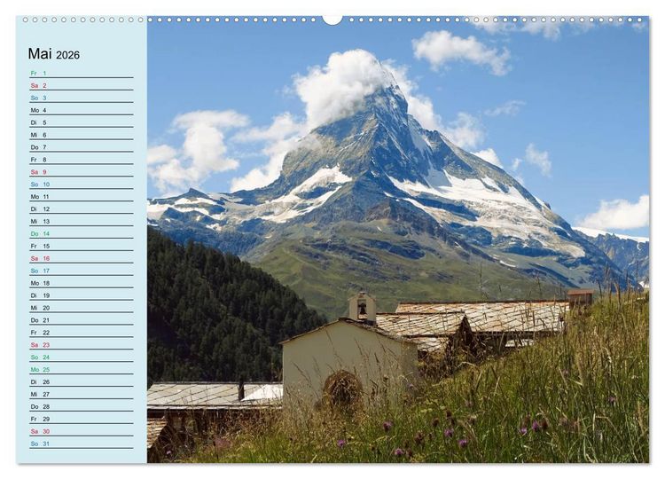 Produktbild: Faszination Horu Fotoimpressionen vom Matterhorn (Wandkalender 2026 DIN A2 quer), CALVENDO Monatskalender