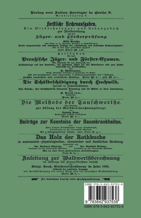 Produktbild: Jahresbericht &uuml;ber die Beobachtungs-Ergebnisse der von den forstlichen Versuchsanstalten