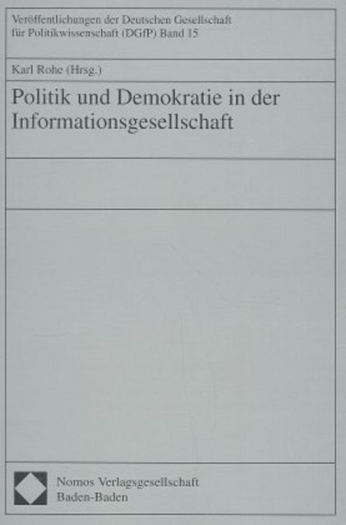 Produktbild: Politik und Demokratie in der Informationsgesellschaft