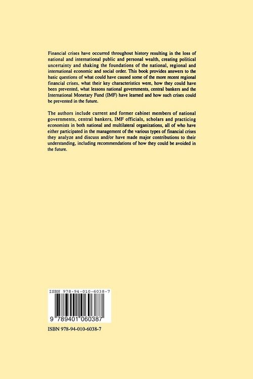 Produktbild: Financial Crisis Management in Regional Blocs
