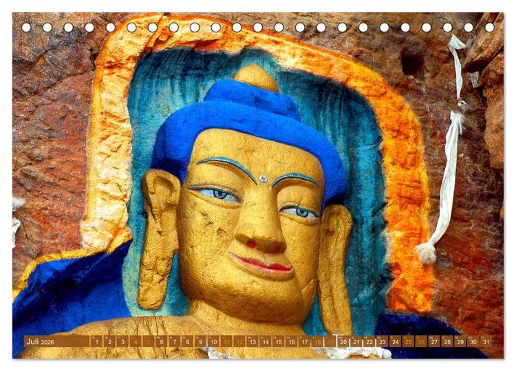 Produktbild: Mystische Wesen &ndash; Buddhistische Kunst im Himalaya (Tischkalender 2026 DIN A5 quer), CALVENDO Monatskalender