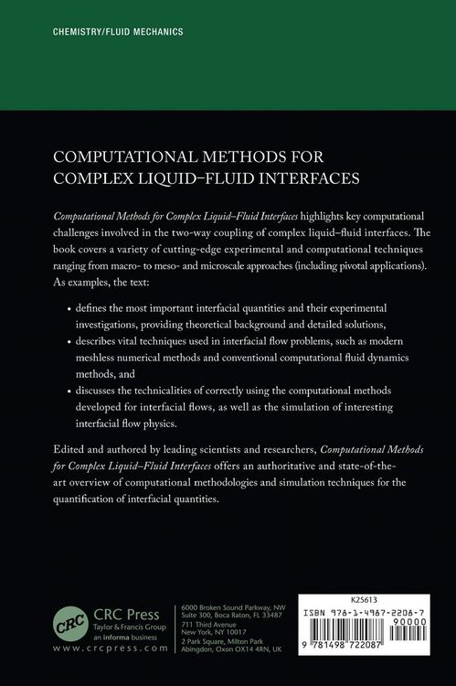 Produktbild: Computational Methods for Complex Liquid-Fluid Interfaces