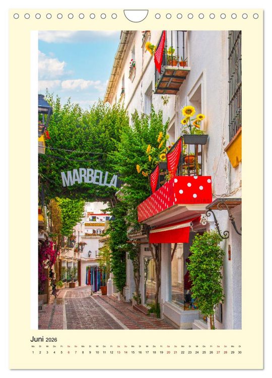 Produktbild: Marbella - Andalusien (Wandkalender 2026 DIN A4 hoch), CALVENDO Monatskalender