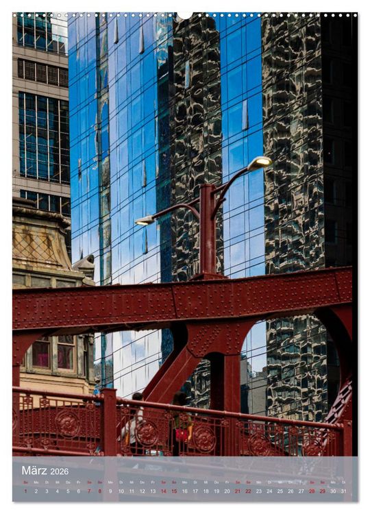 Produktbild: Architektur Facetten Chicago 2026 (Wandkalender 2026 DIN A2 hoch), CALVENDO Monatskalender