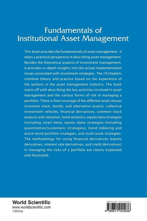 Produktbild: FUNDAMENTALS OF INSTITUTIONAL ASSET MANAGEMENT