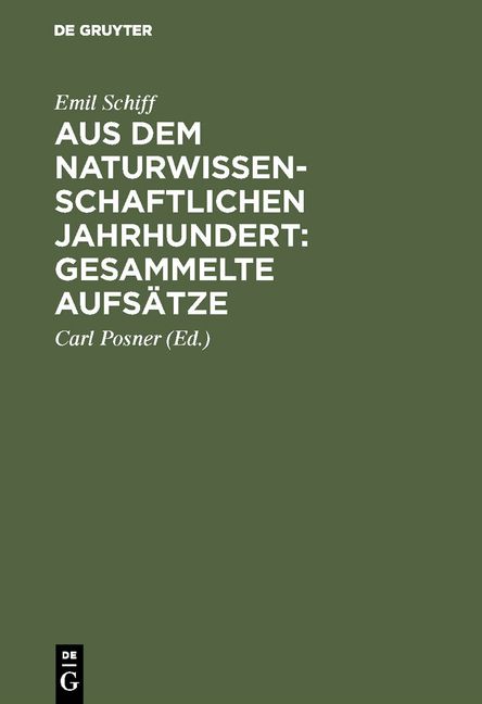 Produktbild: Aus dem naturwissenschaftlichen Jahrhundert: Gesammelte Aufs&auml;tze