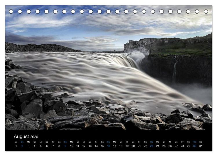 Produktbild: Island - wundervolle Weite (Tischkalender 2026 DIN A5 quer), CALVENDO Monatskalender