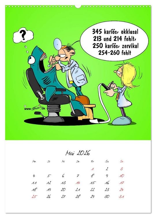 Produktbild: Trumix Cartoons - Gesundheit (Wandkalender 2026 DIN A2 hoch), CALVENDO Monatskalender