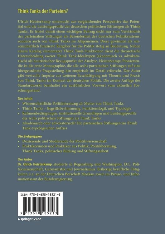 Produktbild: Think Tanks der Parteien?