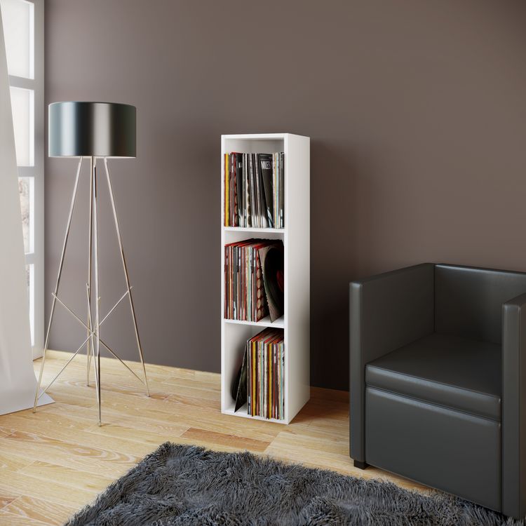 Produktbild: Holz Schallplatten LP Stand Regal Platto 3fach