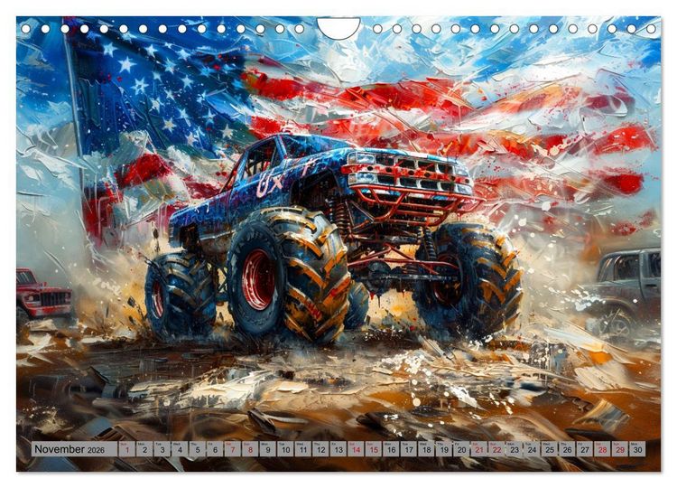Produktbild: Monstertruck Madness (Wall Calendar 2026 DIN A4 landscape), CALVENDO 12 Month Wall Calendar