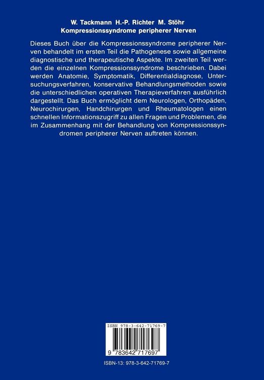 Produktbild: Kompressionssyndrome peripherer Nerven