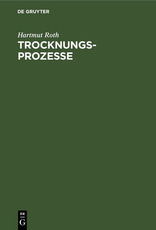 Produktbild: Trocknungsprozesse