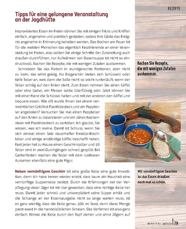 Kochen in der Jagdhütte