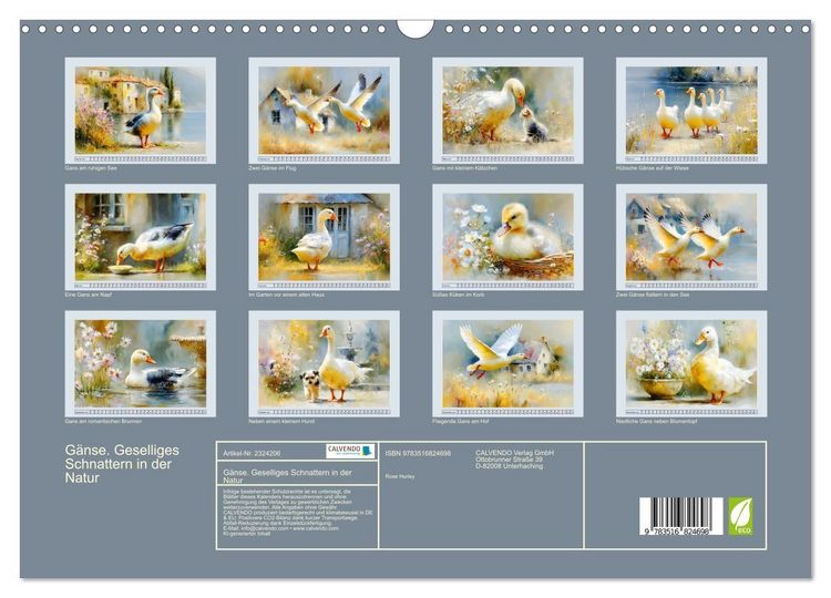 Produktbild: G&auml;nse. Geselliges Schnattern in der Natur (Wandkalender 2027 DIN A3 quer), CALVENDO Monatskalender